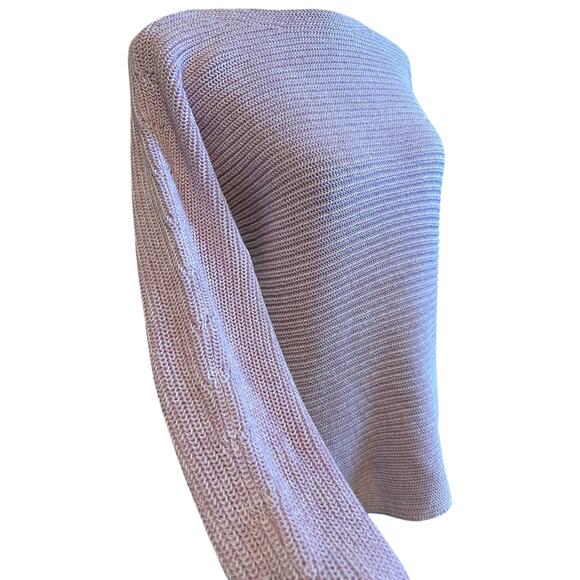 *SOLD* Talbots Lavender Petites 100% Pima Cotton Sweater Size MP ComfyChic Quiet - Picture 3 of 9